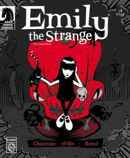 Bestselling Comics (2006) - Emily The Strange #1: The Boring Issue (Emily the Strange) by Cosmic Debris - Black Cat - Little Girl - Chair - Darkness - Skull