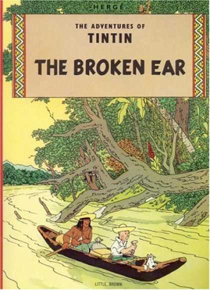 Bestselling Comics (2006) - The Broken Ear (The Adventures of Tintin) by Herge - Tree - River - Canoe - Man - Dog