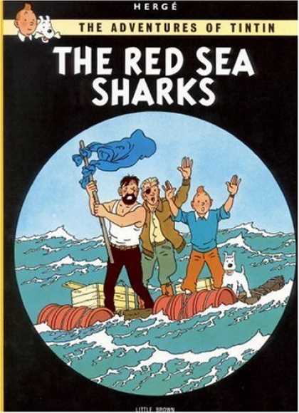 Bestselling Comics (2006) - The Red Sea Sharks (The Adventures of Tintin) by Herge - Raft - Ocean - Water - Red Sea - Sharks