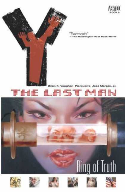 Bestselling Comics (2006) - Y: The Last Man Vol. 5: Ring of Truth by Brian K. Vaughan - Woman - Sword - Reflection - Ring Of Truth - The Last Man