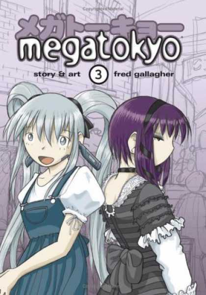 Bestselling Comics (2006) - Megatokyo, Vol. 3 by Fred Gallagher - Japanese - Anime - Purple Hair - Pigtails - Dresses