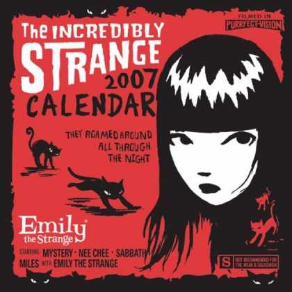Bestselling Comics (2006) - Emily the Strange 2007 Wall Calendar (Emily the Strange) by Cosmic Debris - 2007 Calendar - Cats - Emily The Strange - Girl - Nee Chee