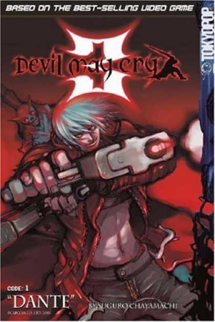Bestselling Comics (2006) - Devil May Cry 3: Code 1: Dante by Suguro Chayamachi - Big Gun - Red And Black Sky - Gremlin - Anime Character - Angry Cartoon