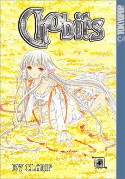 Bestselling Comics (2006) - Chobits Vol. 4 by Clamp - By Clamp - 4 - Tokyopop - White Girl - Yellow Flowers