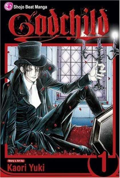 Bestselling Comics (2006) - Godchild, Volume 1 (Earl Cain) by Kaori Yuki - Shojo Beat Manga - Hat - Man - Candle - Kaori Yuki