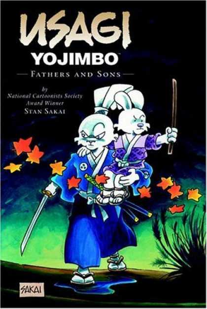Bestselling Comics (2006) - Usagi Yojimbo Volume 19: Fathers And Sons (Usagi Yojimbo) by Stan Sakai - Water - Grass - Father And Sons - Swords - Long Floppy Ears
