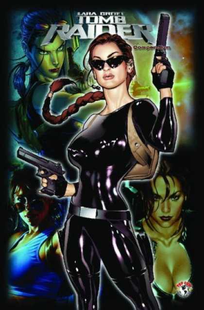 Bestselling Comics (2006) - Tomb Raider Compendium Edition by Dan Jurgens - Lara Croft - Tomb Raider- - Gun - Weapon - Braided Hair
