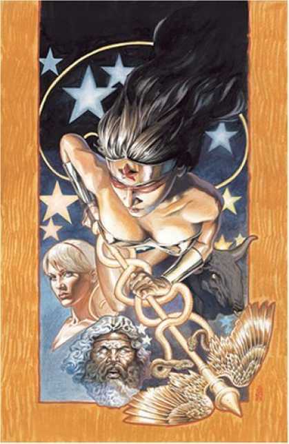 Bestselling Comics (2006) - Wonder Woman: Eyes of the Gorgon (Wonder Woman (Graphic Novels)) by Greg Rucka - Stars - One Girl - Long Hair - Snake - Exposed