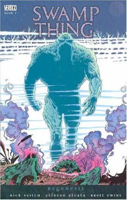 Bestselling Comics (2006) - Regenesis (Swamp Thing. Vol. 7) (Swamp Thing (Graphic Novels)) by Rick Veitch - Swamp Thing - Cartoon Man - Smoke - Water - Regenesis
