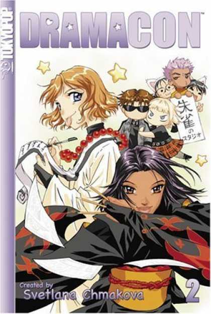 Bestselling Comics (2006) - Dramacon 2 (Dramacon) by - Toyko Pop - Svetlana Chmakova - Brown Hair - Red Bead Necklace - Purple Hair
