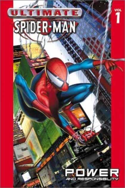 Bestselling Comics (2006) - Ultimate Spider-Man Vol. 1: Power and Responsibility by Bill Jemas - Power And Responsibility - Buildings - City - Webbing - Up In Air