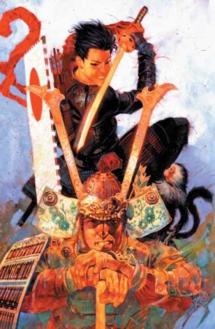 Bestselling Comics (2006) - Y: The Last Man Vol. 8 - Kimono Dragons by Brian K. Vaughan - Female Fighter - Swinging Sword - Animal - Gladiator - Full Set Of Armor