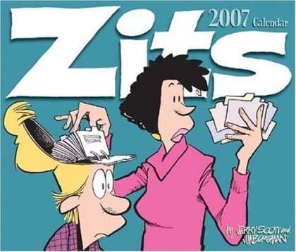 Bestselling Comics (2006) - Zits 2007 Day-to-Day Calendar by Jerry Scott - Mother - Teen - Rolodex - Cards - Hands