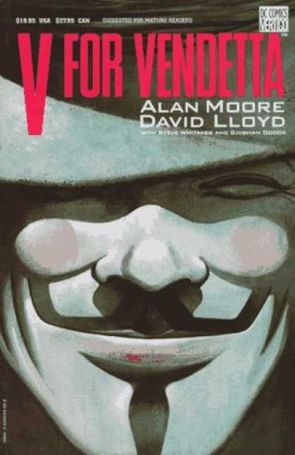 Bestselling Comics (2006) - V for Vendetta by Alan Moore - Mustache - Squinty Eyes - Hat - Dark - Alan Moore