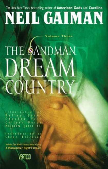 Bestselling Comics (2006) - The Sandman Vol. 3: Dream Country by Neil Gaiman - Sandman - Dream Country - Tree - Green Background - Volume Three