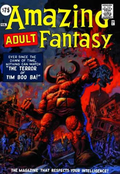 Bestselling Comics (2007) - Amazing Fantasy Omnibus HC Brereton Variant by Stan Lee - Amazing Adult Fantasy - Approved By The Comics Code - The Magazine That Respects Your Intelligence - Monster - Tim Boo Ba