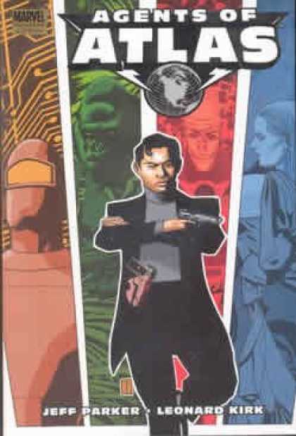 Bestselling Comics (2007) - Agents of Atlas (Marvel Comics, New Avengers) by Jeff Parker - Machine Alien - Ape - Gun Toter - 4 Villians - Marvel Comics