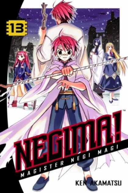 Bestselling Comics (2007) - Negima!: Magister Negi Magi, Volume 13 by Ken Akamatsu - Ken Akamatsu - Two Girls - One Boy - Stars - One Stick
