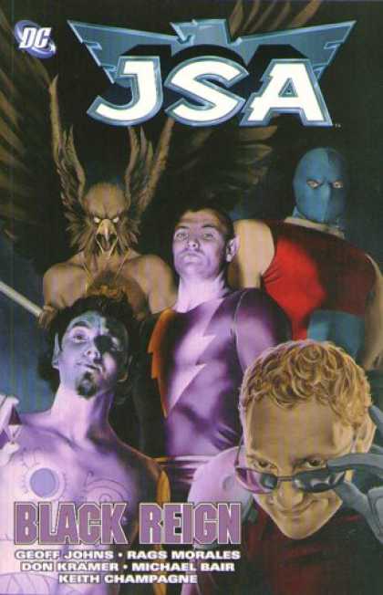 Bestselling Comics (2007) - JSA: Black Reign (Book 8) by Geoff Johns - Black Reign - Geoff Johns - Eagle Man - Sunglasses - Rags Morales