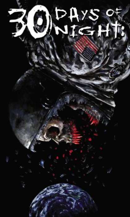 Bestselling Comics (2007) - 30 Days Of Night: Three Tales (30 Days of Night) by Steve Niles - American Flag - Earth - Skull - Space Suit - Blood