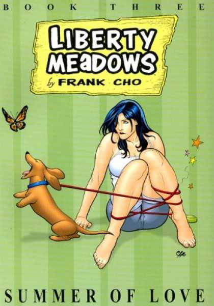 Bestselling Comics (2007) - Summer of Love (Book Three Liberty Meadows) (Liberty Meadows (Graphic Novels)) b - Liberty Meadows - Girl - Tided Up - Dog - Butterfly