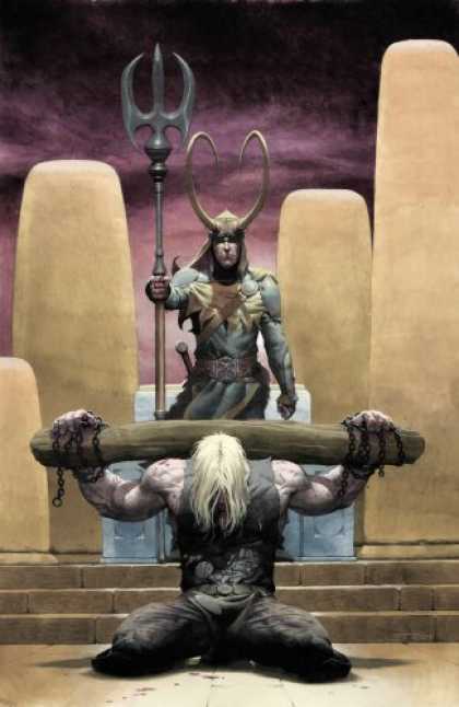 Bestselling Comics (2007) - The Mighty Thor: Loki HC by Rob Rodi - Slave - Double Axe - Prisoner - Horned Helmet - Monoliths