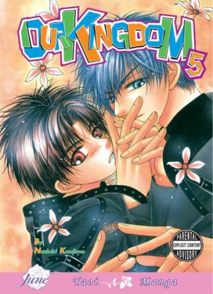 Bestselling Comics (2007) - Our Kingdom, Volume 5 by Naduki Koujima - Blue Eyes - Blue Hair - Flowers - Leather - Red Eyes