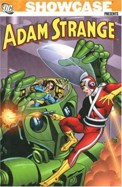 Bestselling Comics (2007) - Showcase Presents: Adam Strange by Gardner Fox - Green Robot - Controls - Gun - Laser - Girl