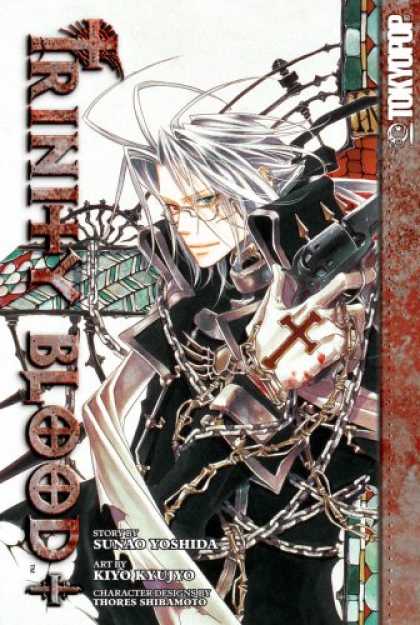 Bestselling Comics (2007) - Trinity Blood, Vol. 1 by Kiyo Kyujyo - Trinity Blood - Cross - Chain - Glasses - Spike
