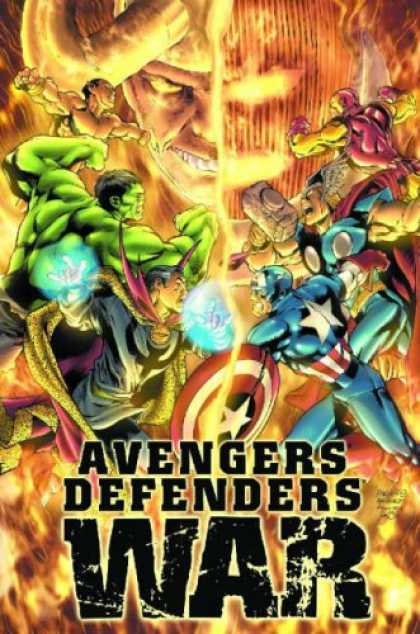 Bestselling Comics (2007) - Avengers/Defenders War (Marvel Premiere Classic) by Steve Englehart - Avengers Defenders War - Hulk - Captain America - Fire - Battle