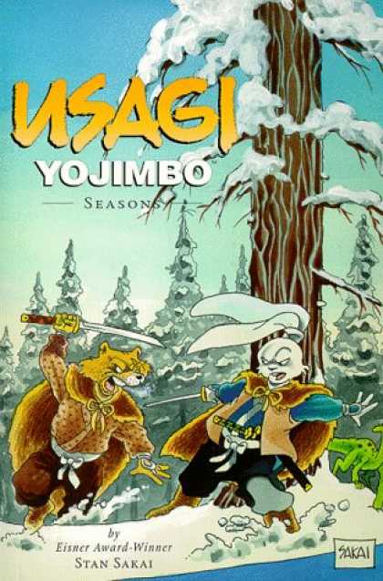 Bestselling Comics (2007) - Seasons (Usagi Yojimbo, Book 11) - Trees - Snow - Fox - Rabbit - Swords