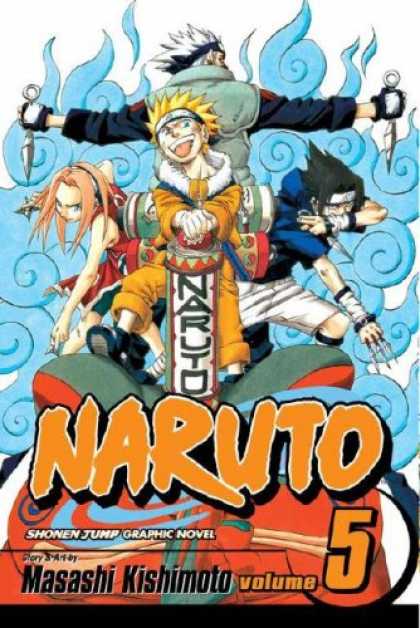Bestselling Comics (2007) - Naruto, Vol. 5 - Naruto - Knives - Blonde Hair - Headband - Red Dress