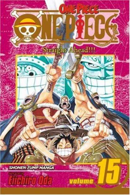 Bestselling Comics (2007) - One Piece, Volume 15: Straight Ahead! by Eiichiro Oda - One Piece - Straight Ahead - Teeth - Skull - Finger