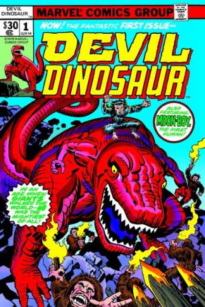 Bestselling Comics (2007) - Devil Dinosaur By Jack Kirby Omnibus HC by Jack Kirby - Devil Dinosaur - Moon-boy - T-rex - Marvel - Fire