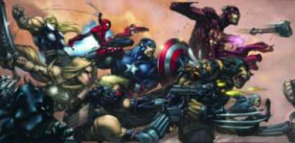 Bestselling Comics (2008) - Ultimates 3, Vol. 1: Sex, Lies, & DVD by Jeph Loeb - Captain America - Gun - Sky - Fire - Blonde Hair