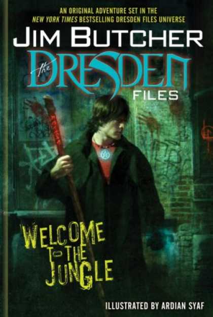 Bestselling Comics (2008) - The Dresden Files: Welcome to the Jungle by Jim Butcher - Graffiti - Necklace - Stick - Trench Coat - Brick Wall