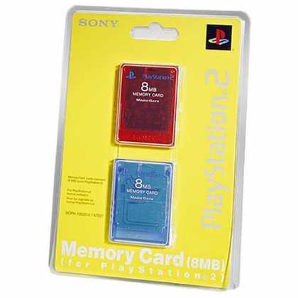 Bestselling Games (2006) - Sony Playstation 2 Memory Card 8MB 2PK Red/Blue