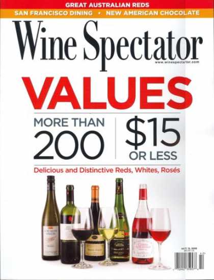 Bestselling Magazines (2008) - Wine Spectator, October 2008 Issue