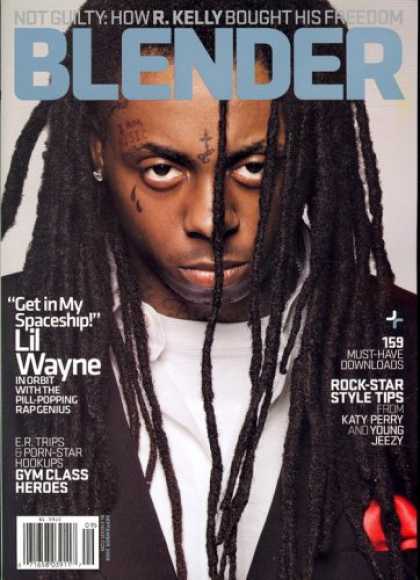 Bestselling Magazines (2008) - Blender Magazine September 2008 Issue Features Lil' Wayne Cover