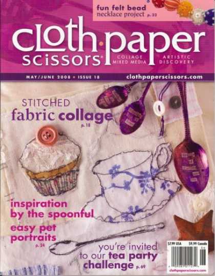 Bestselling Magazines (2008) - Cloth, Paper, Scissors, May/June 2008 Issue