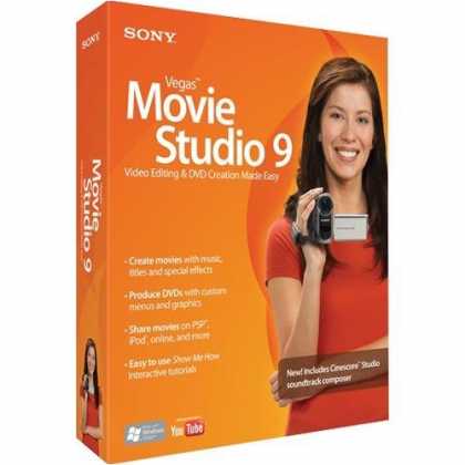 Bestselling Software (2008) - Sony Vegas Movie Studio 9