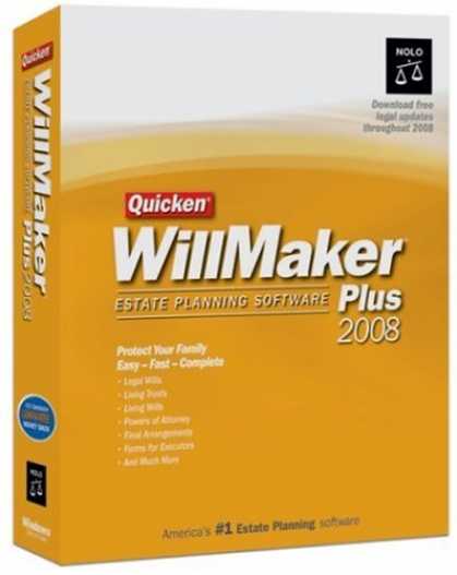Bestselling Software (2008) - Quicken WillMaker Plus 2008
