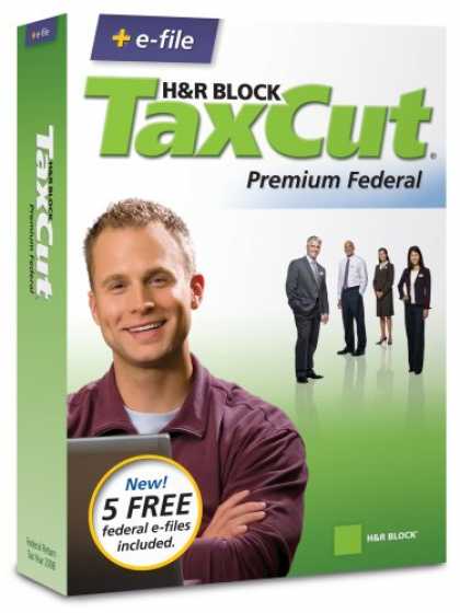 Bestselling Software (2008) - H&R Block TaxCut 2008 Premium Federal + e-file