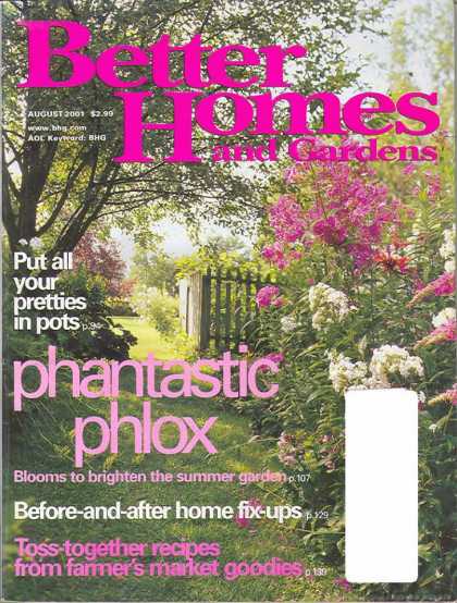 Better Homes and gardens - August 2001