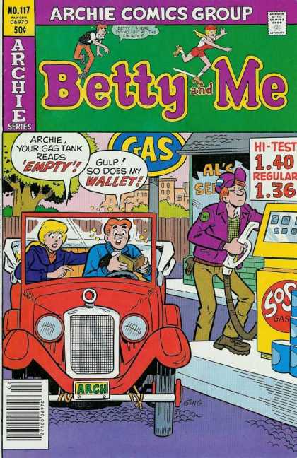 Betty and Me 117 - Wallet - Jalopy - Gas Station - Gas Pump - Fence - Stan Goldberg