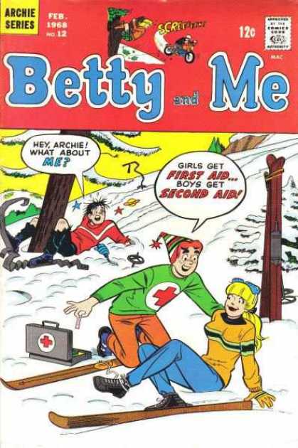 Betty and Me 12 - Betty And Me - Archie Comics - First Aid - Skiing - Red Cross