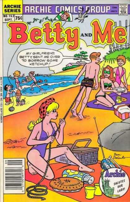 Archie Comics - Betty - Ketchup - Rope - Beach Betty and Me 153 - Archie Comics - Betty - Ketchup - Rope - Beach
