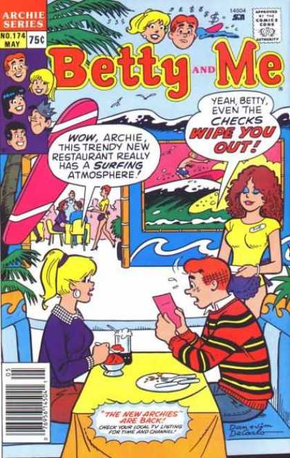Archie Series - Approved By The Comics Code Authority - May - Wipe You Out - No174 Betty and Me 174 - Archie Series - Approved By The Comics Code Authority - May - Wipe You Out - No174