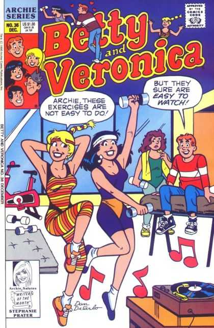 Betty and Veronica 36 - Exercise - Archie - Teenagers - Work Out - Gym