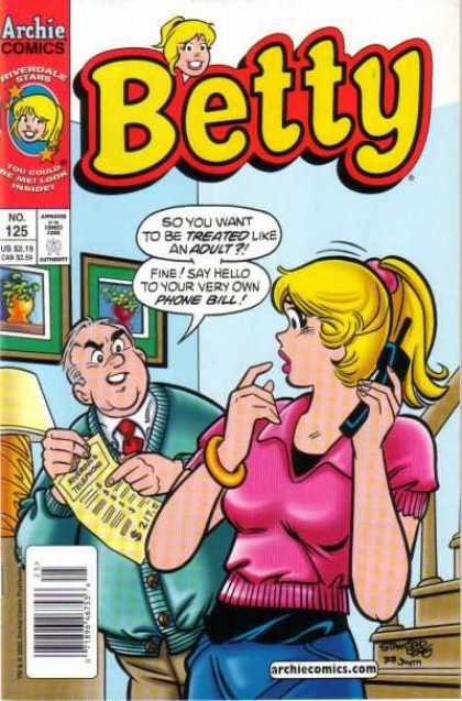 Archie - Telephone - Bill - Sweater - Blonde Ponytail - Stan Goldberg Betty 125 - Archie - Telephone - Bill - Sweater - Blonde Ponytail - Stan Goldberg